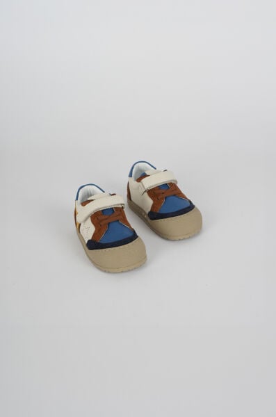 4690 Barefoot Çocuk Hakiki Deri Spor Ayakkabı Bej-Taba - 23