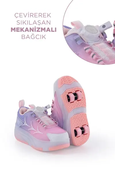 1801 Patenli Spor Ayakkabı P. Pembe - 28