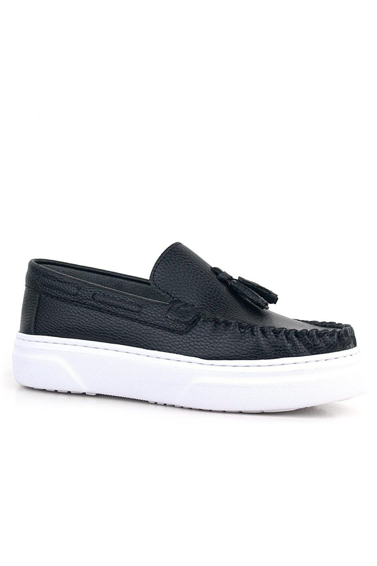 3404 Kalın Tabanlı Loafer Ayakkabı F.G. Siyah - 39