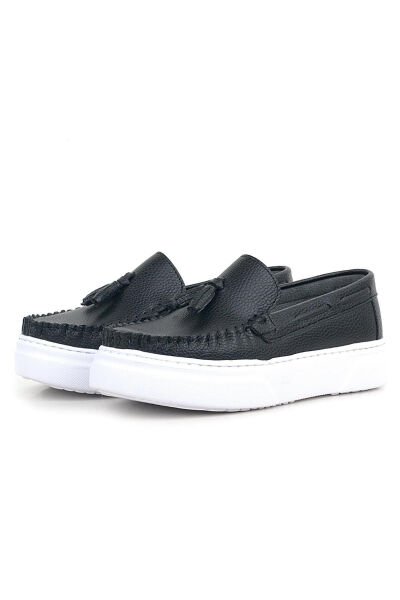 3404 Kalın Tabanlı Loafer Ayakkabı F.G. Siyah - 40