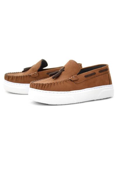 3404 Kalın Tabanlı Loafer Ayakkabı F.G. Taba - 33