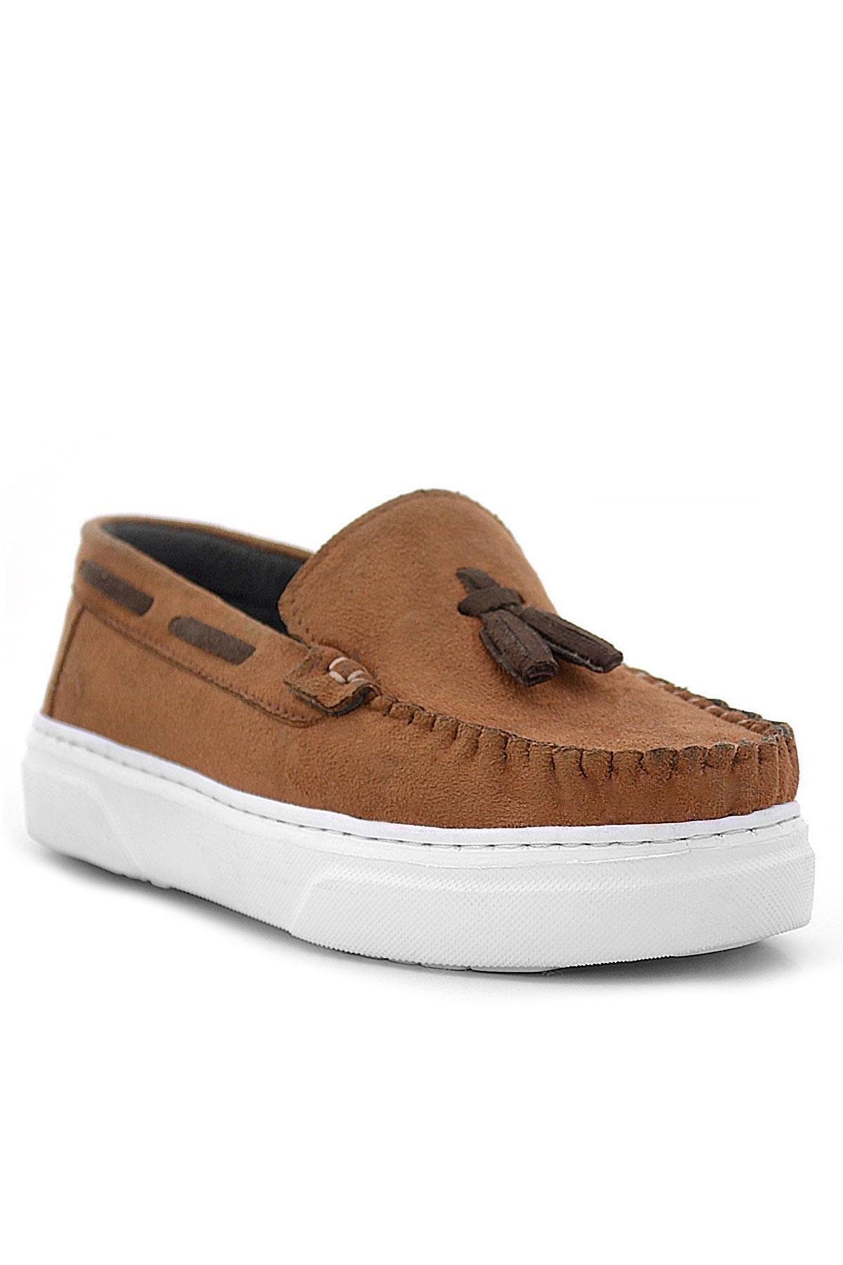 3404 Kalın Tabanlı Loafer Ayakkabı F.G. Taba - 35