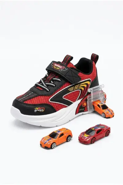 P.2440 Racing Arabalı Çocuk Spor Ayakkabı Kırmızı - 28