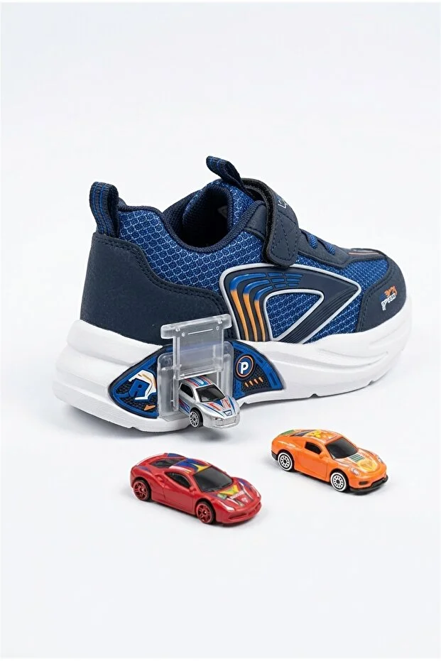 P.2440 Racing Arabalı Çocuk Spor Ayakkabı Saks Mavi - 30
