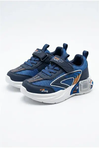 P.2440 Racing Arabalı Çocuk Spor Ayakkabı Saks Mavi - 31