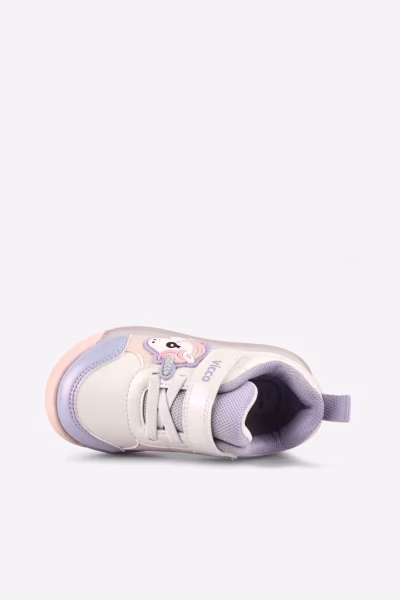 346.P26K.148 Nika Kız Çocuk Hafif Sneaker Ayakkabı P. Beyaz - 27