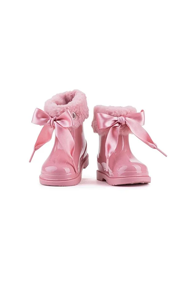 Bimbi Soft Borrego Kürklü Kız Çocuk Yağmur Çizmesi Rosa - 22