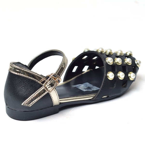 Kız Çocuk İncili Abiye Ayakkabı (26-30 Numara Aralığı) V.02P 30 - Siyah