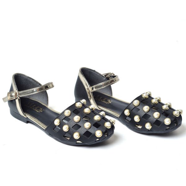 Kız Çocuk İncili Abiye Ayakkabı (26-30 Numara Aralığı) V.02P 30 - Siyah