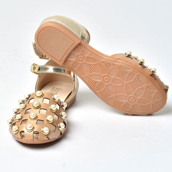 Kız Çocuk İncili Abiye Ayakkabı (26-30 Numara Aralığı) V.02P 29 - ALTIN