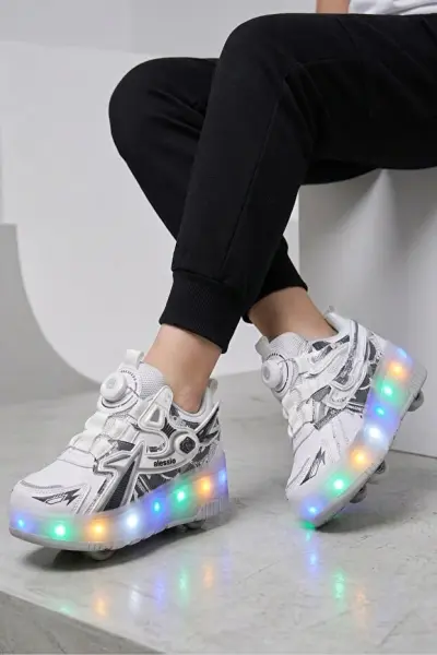 A.9626 Led Işıklı Çocuk Patenli Spor Ayakkabı