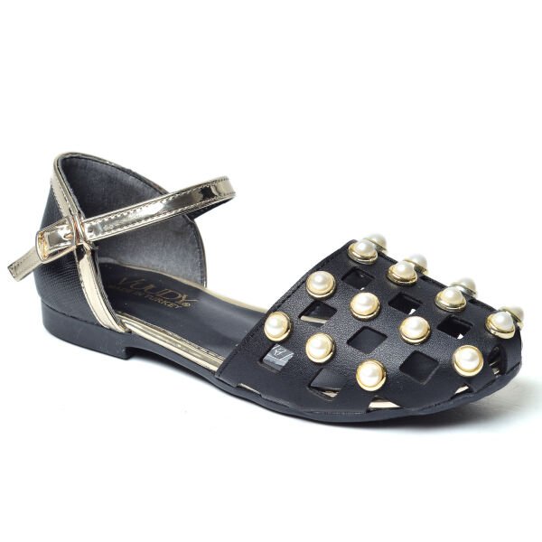 Kız Çocuk İncili Abiye Ayakkabı (26-30 Numara Aralığı) V.02P 28 - Siyah