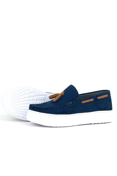 K.750 Kalın Tabanlı Loafer Ayakkabı P.F.G. LACİVERT-TABA - 28