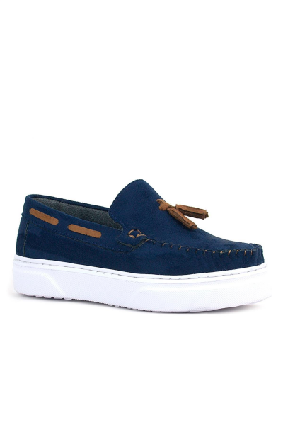 K.750 Kalın Tabanlı Loafer Ayakkabı P.F.G. LACİVERT-TABA - 31