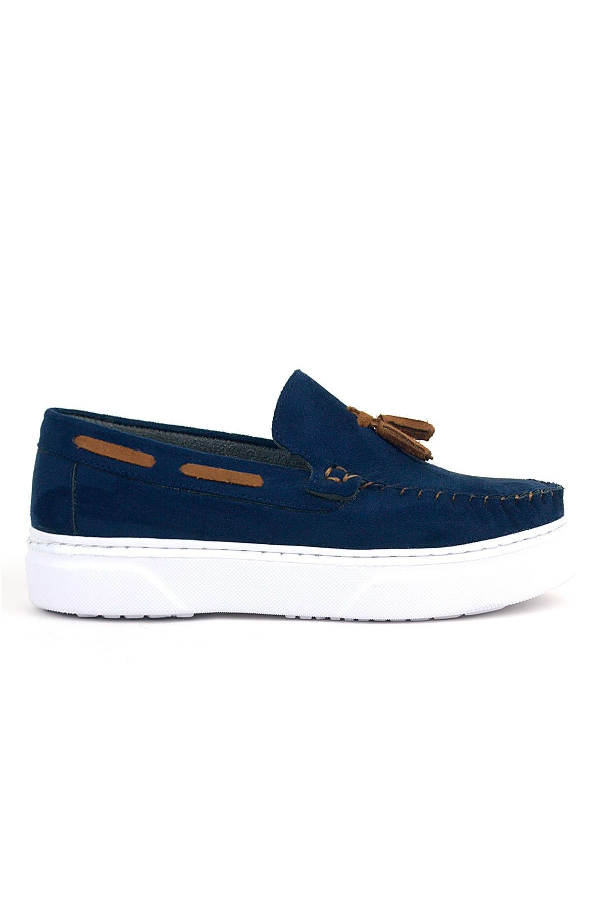 K.750 Kalın Tabanlı Loafer Ayakkabı P.F.G. LACİVERT-TABA - 31