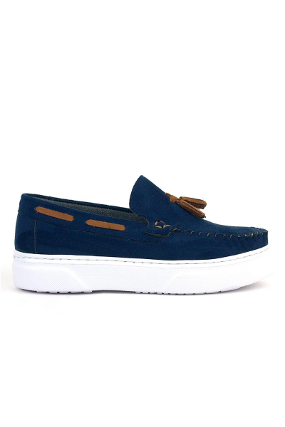 K.750 Kalın Tabanlı Loafer Ayakkabı P.F.G. LACİVERT-TABA - 31