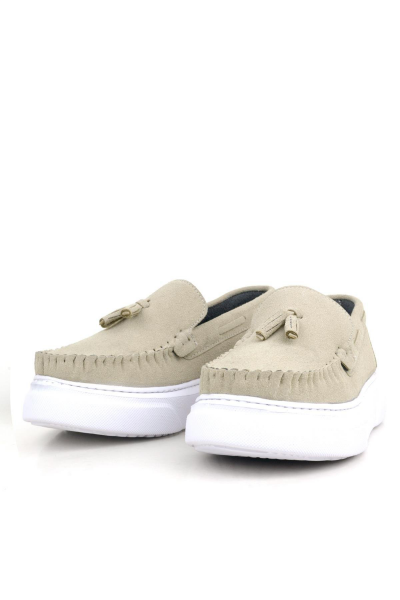 K.750 Kalın Tabanlı Loafer Ayakkabı P.F.G. Bej - 39