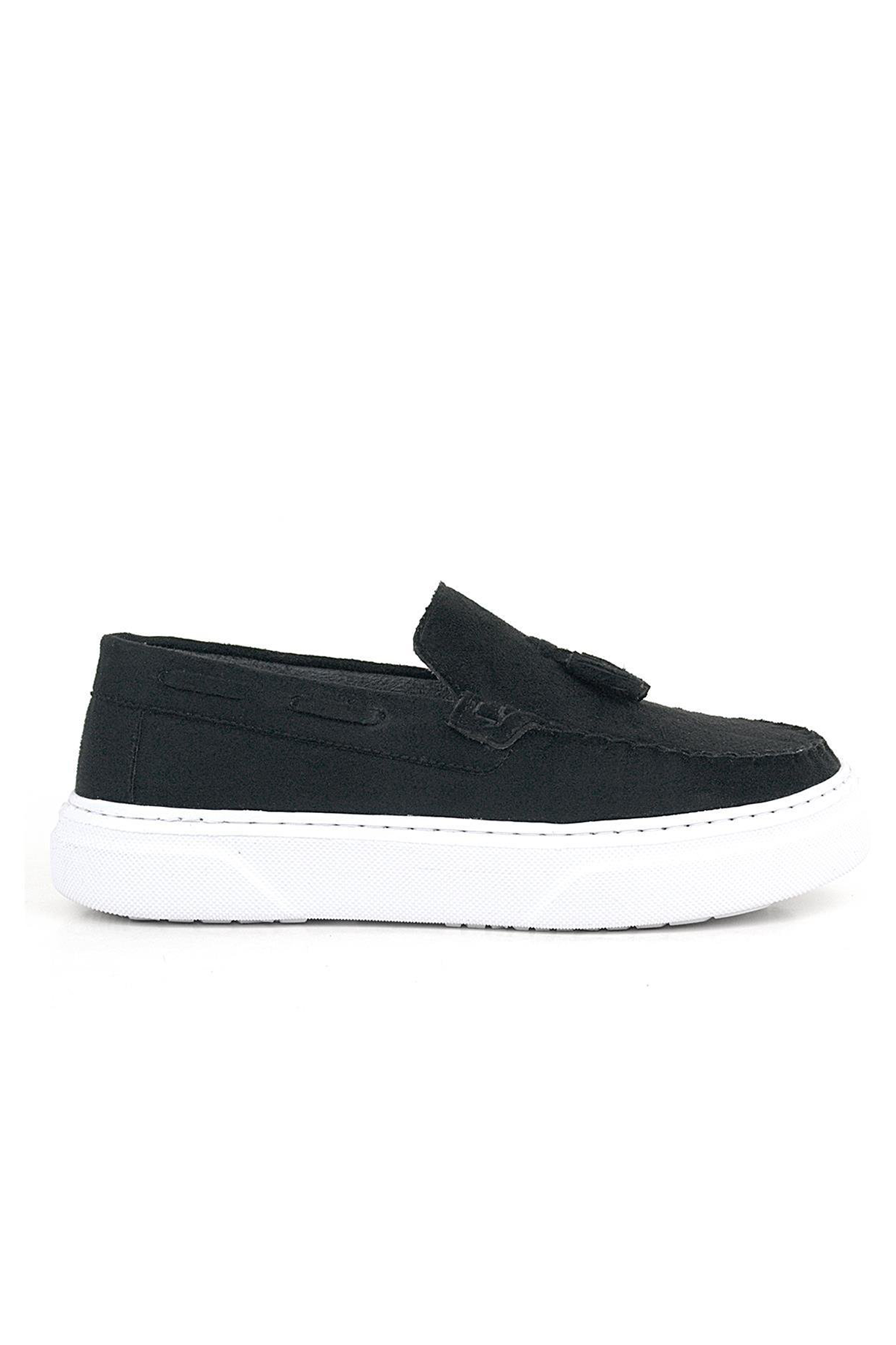 K.750 Kalın Tabanlı Loafer Ayakkabı P.F.G. Siyah-Nubuk - 29