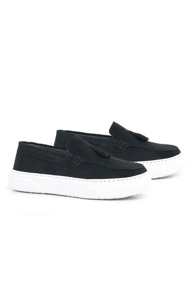 K.750 Kalın Tabanlı Loafer Ayakkabı P.F.G. Siyah-Nubuk - 29