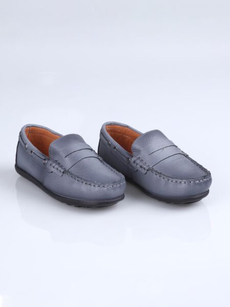 LF01 Hakiki Deri Loafer Ayakkabı B.P.F. Gri - 22