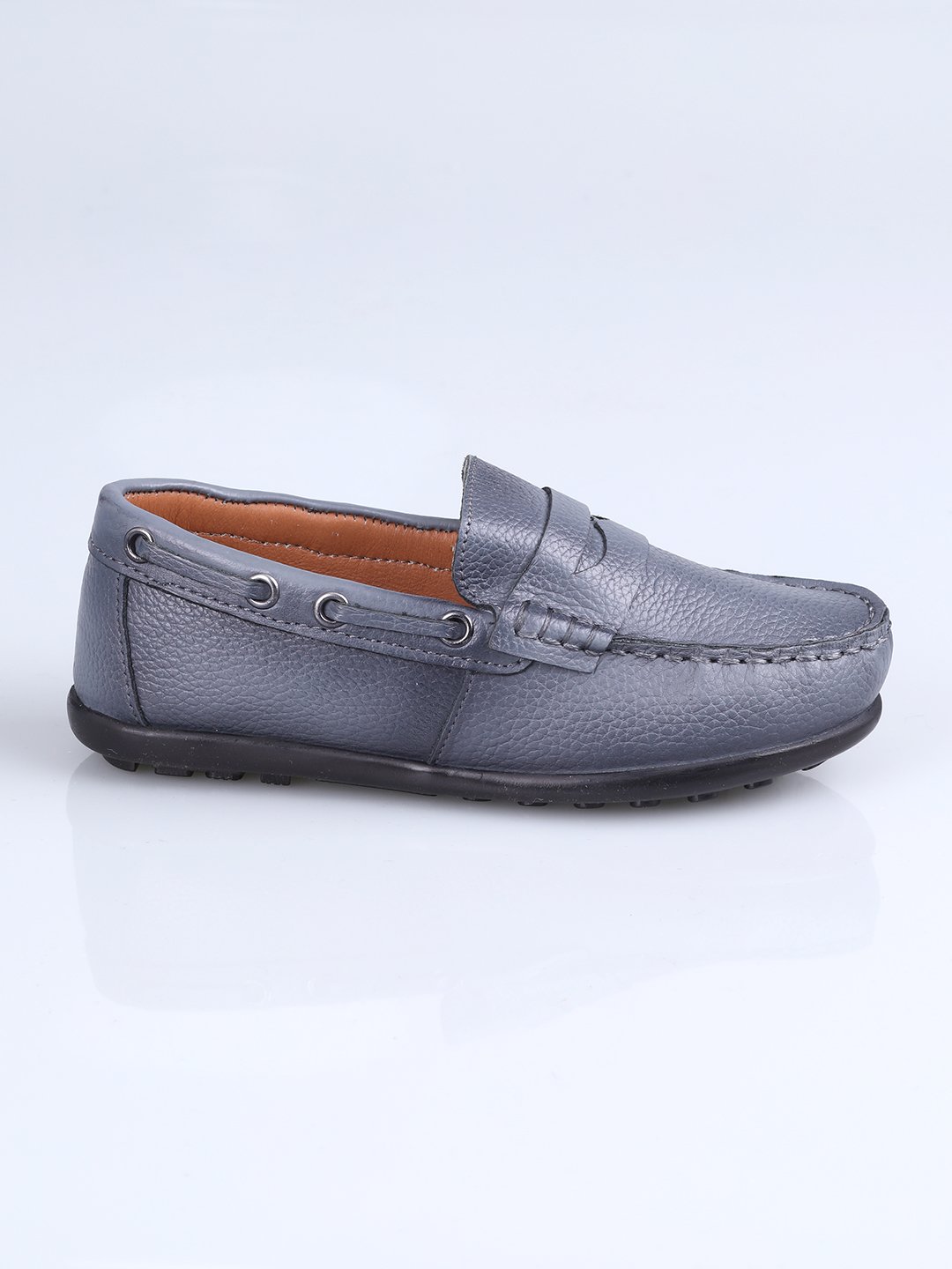 LF01 Hakiki Deri Loafer Ayakkabı B.P.F. Gri - 26