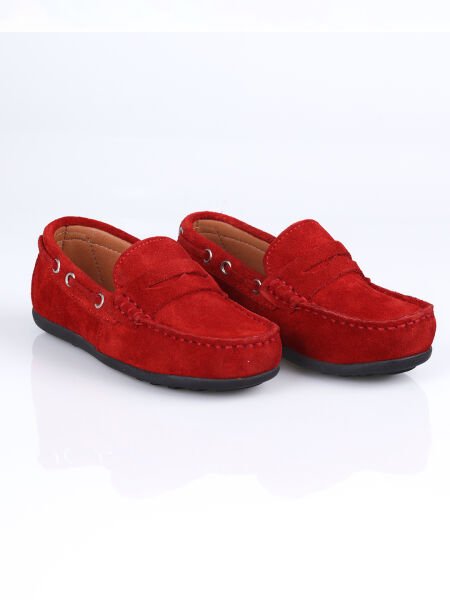 LF01 Hakiki Deri Loafer Ayakkabı B.P.F. Kırmızı - 32