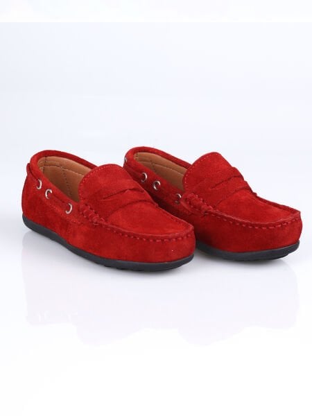 LF01 Hakiki Deri Loafer Ayakkabı B.P.F. Kırmızı - 33