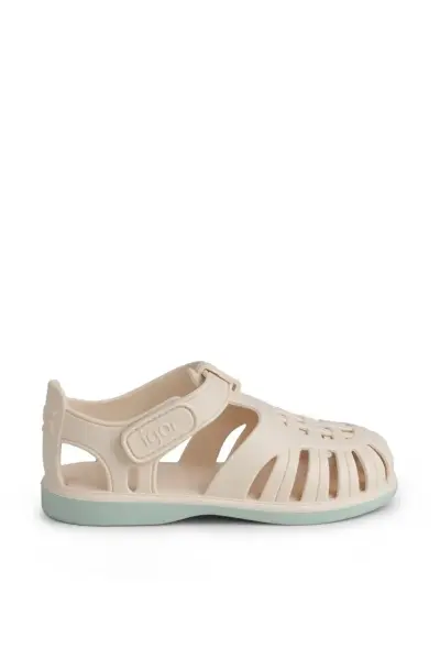 Tobby Solid Bicolor Çocuk Sandalet Marfıl - 19