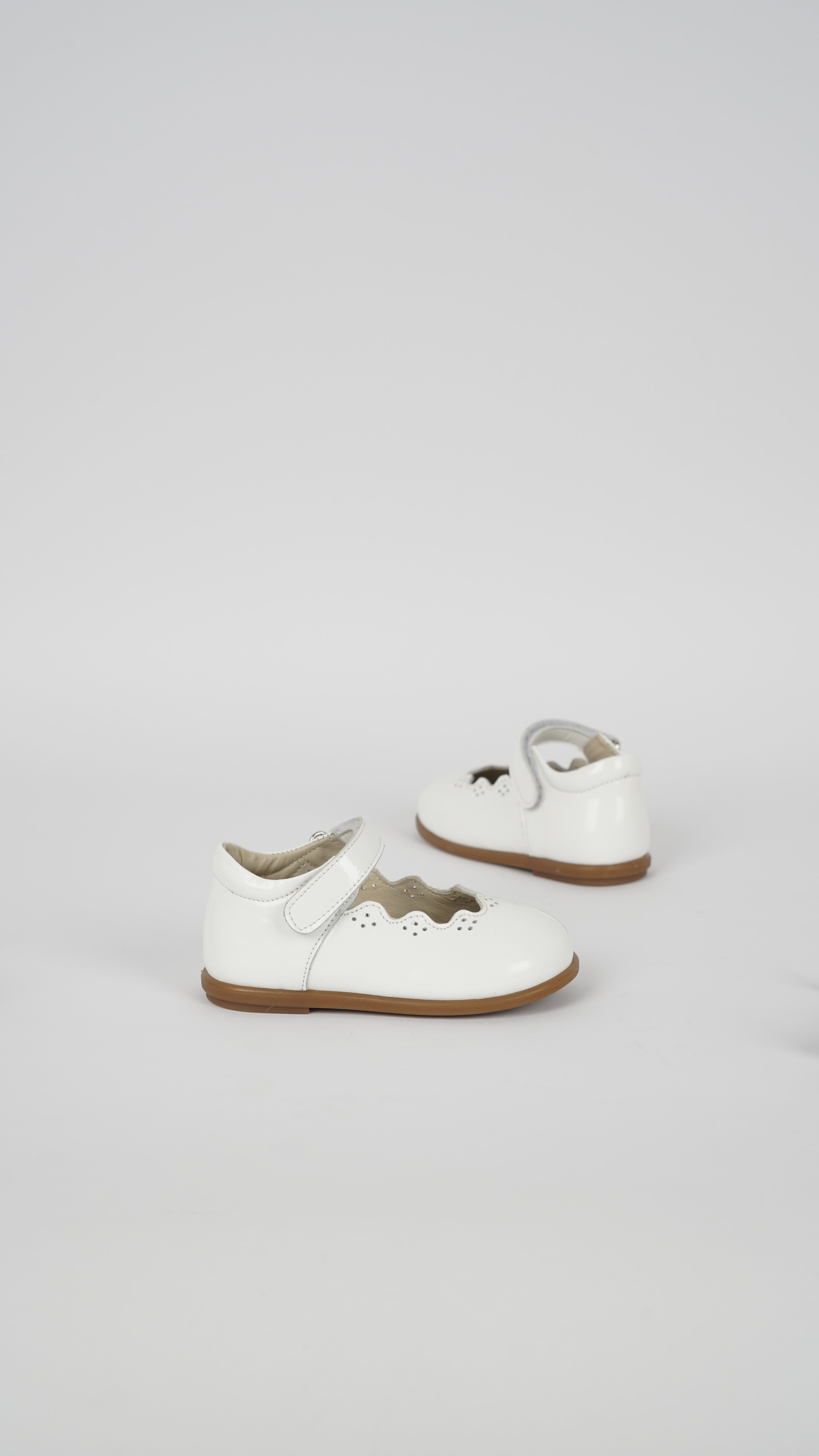 5194 Hakiki Deri Tam Ortopedik İlk Adım ve Çocuk Ayakkabısı Beyaz-Rugan - 24