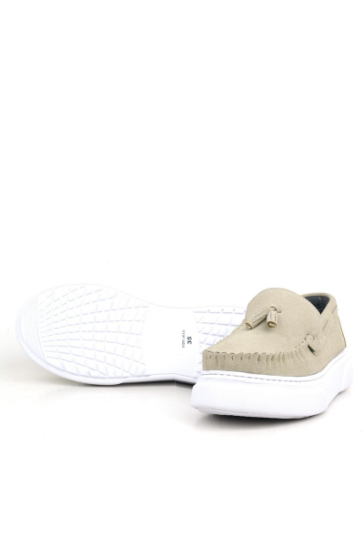 K.750 Kalın Tabanlı Loafer Ayakkabı P.F.G. Bej - 36