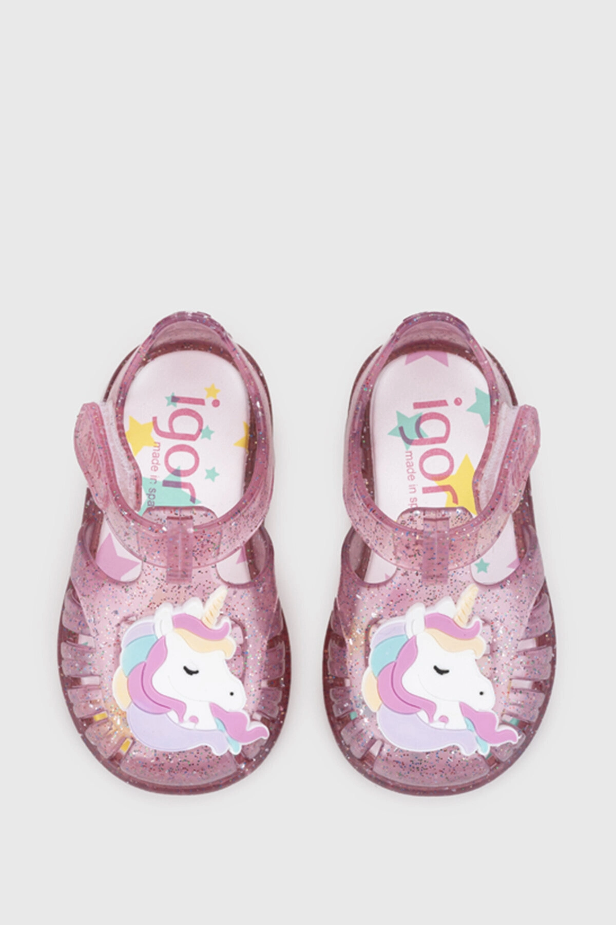 Tobby Unicornio Çocuk Şeffaf Simli Sandalet