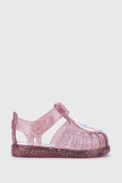 Tobby Unicornio Çocuk Şeffaf Simli Sandalet TR.Fucsıa Multı Glitter - 27