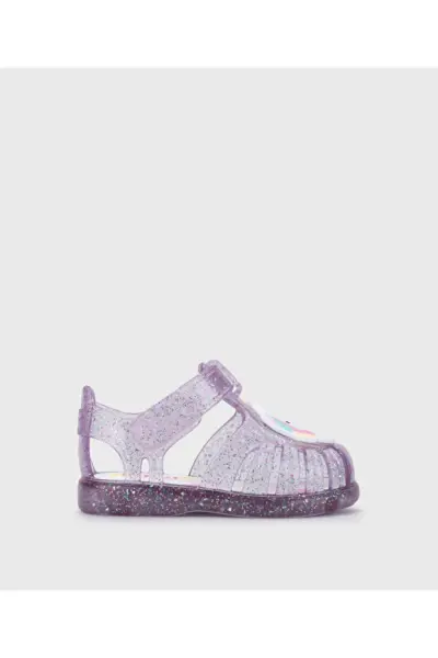 Tobby Unicornio Çocuk Şeffaf Simli Sandalet TR.Malva Multı Glitter - 26