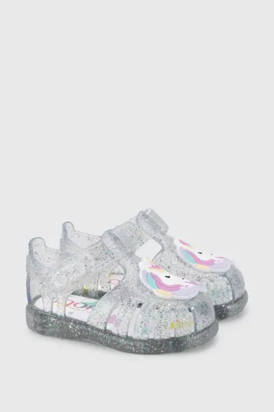 Tobby Unicornio Çocuk Şeffaf Simli Sandalet TR.Transp. Multı Glitter - 19