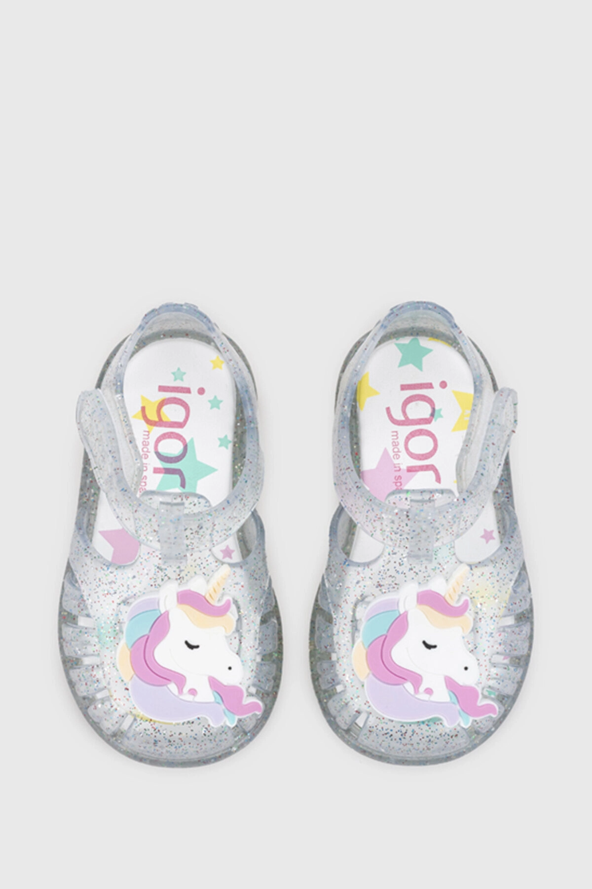 Tobby Unicornio Çocuk Şeffaf Simli Sandalet TR.Transp. Multı Glitter - 23