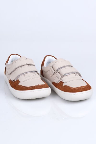K.5000 BareFoot Hakiki Deri Spor Ayakkabı İ.B.P. Bej-Taba - 25