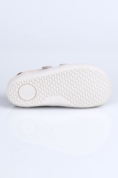 K.5000 BareFoot Hakiki Deri Spor Ayakkabı İ.B.P. Bej-Taba - 30