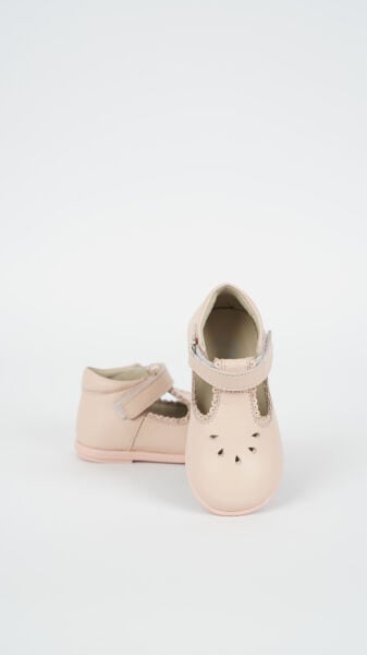 5198 Hakiki Deri Tam Ortopedik İlk Adım ve Çocuk Ayakkabısı Pudra - 19