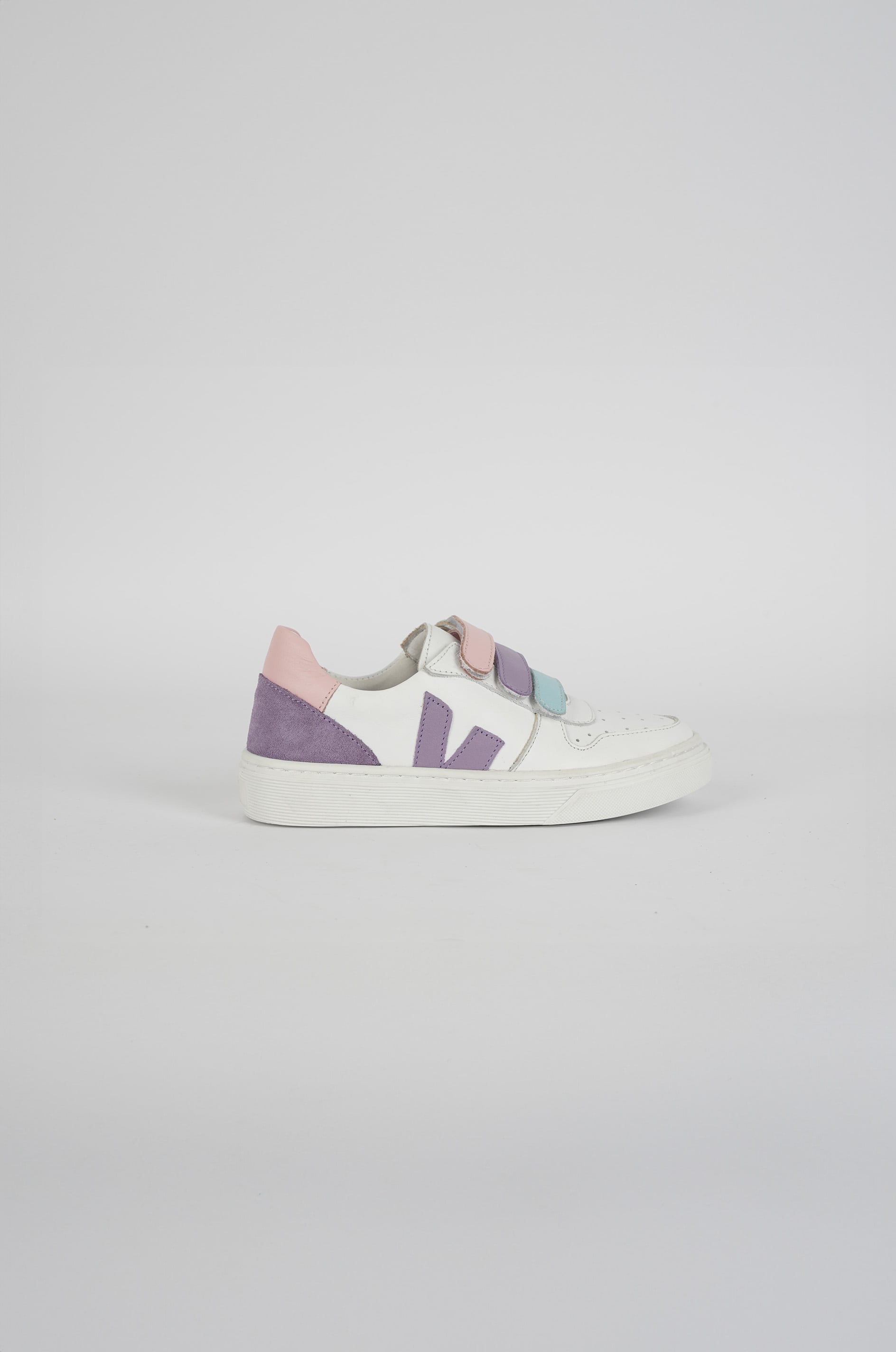 V.100 Çocuk Hakiki Deri Sneaker Ayakkabı BEYAZ-LİLA - 34