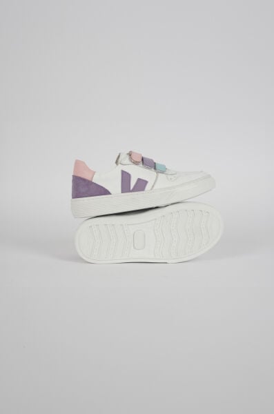 V.100 Çocuk Hakiki Deri Sneaker Ayakkabı BEYAZ-LİLA - 35