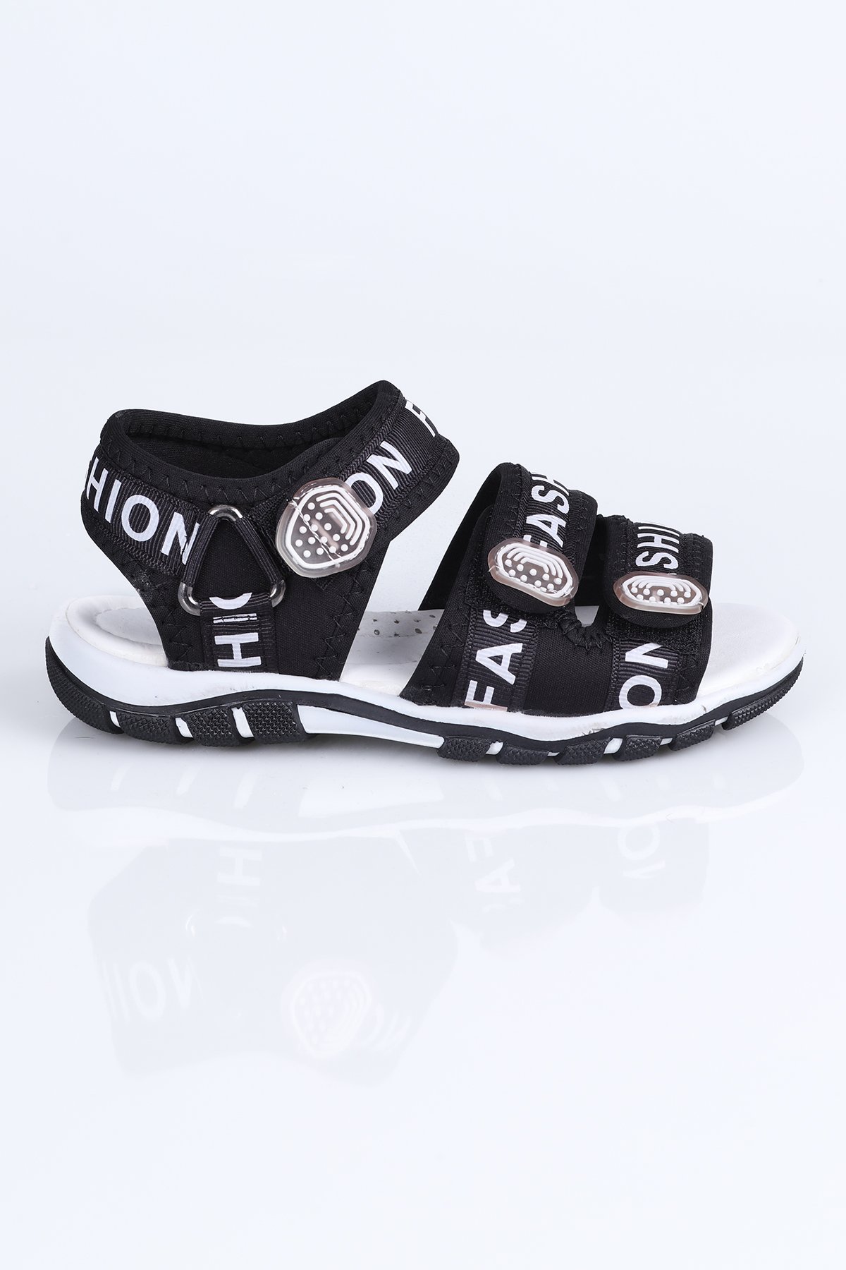 3 Bant Fashion Sandalet F. Siyah - 33