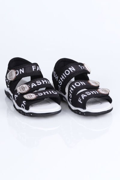 3 Bant Fashion Sandalet F. Siyah - 34
