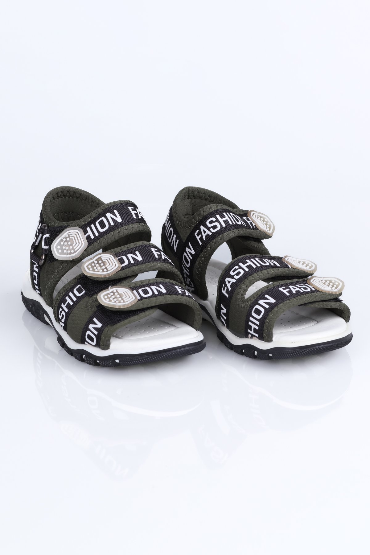 3 Bant Fashion Sandalet F. Yeşil - 33