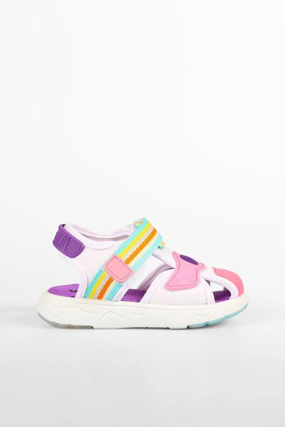 332.P24Y.202 Flow II Sandalet Beyaz-Pembe - 28