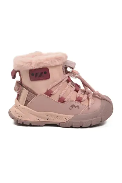 BN009 Cherokee Fermuarlı Kürklü Çocuk Casual Bot P. Pudra - 30