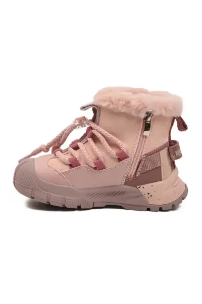 BN009 Cherokee Fermuarlı Kürklü Çocuk Casual Bot P. Pudra - 30